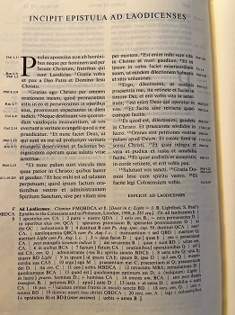 l’épître de Paul aux Laodicéens dans la version de la Bible LA VULGATE